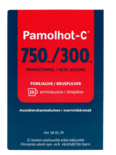 Препарат при простудных заболеваниях PAMOLHOT-C 750/300 mg 20 шт