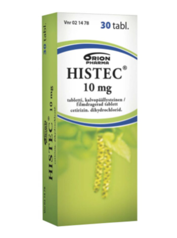 Препарат при аллергическом рините HISTEC 10 мг 30шт 