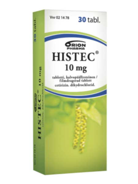 Препарат при аллергическом рините HISTEC 10 мг 30шт 
