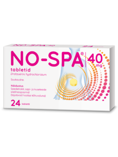 Препарат при спазмах гладких мышц NO-SPA 40мг 24 таб