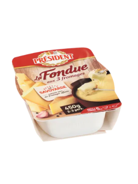 Фондю с тремя видами сыра Président 3-juustoinen fondue 450 г