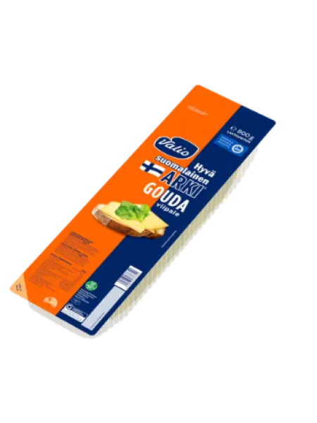 Сыр Валио гауда сливочный ломтиками Valio Hyvä Gouda 800г без лактозы