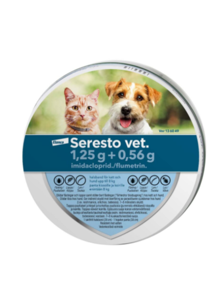 Ошейник для кошек и собак SERESTO VET. 1,25/0,56 г до 8 кг 38 см 1 шт 