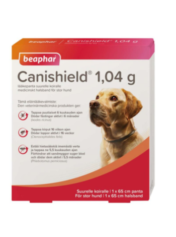 Ошейник от клещей, блох и мошек Beaphar Canishield для крупных собак 65 см 1 шт