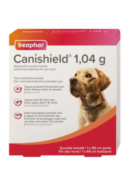 Ошейник от клещей, блох и мошек Beaphar Canishield для крупных собак 65 см 1 шт
