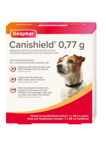 Ошейник от клещей, блох и мошек Beaphar Canishield 0,77г 48 см 1 шт