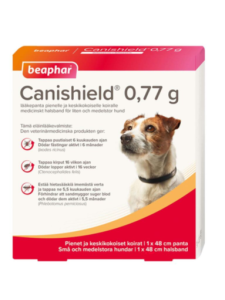 Ошейник от клещей, блох и мошек Beaphar Canishield 0,77г 48 см 1 шт