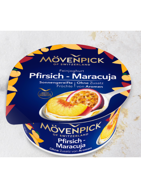Йогурт с персиком и маракуйей Mövenpick 150г