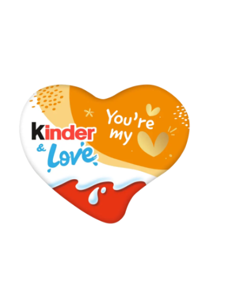 Шоколадное пасхальное сердечко Kinder & Love на Пасху с молочной начинкой 37 г 