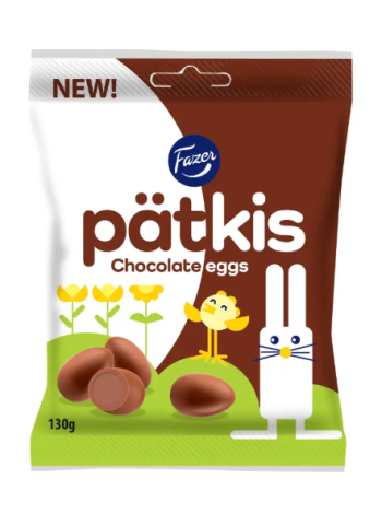 Пасхальные шоколадные яйца Fazer Pätkis 130г