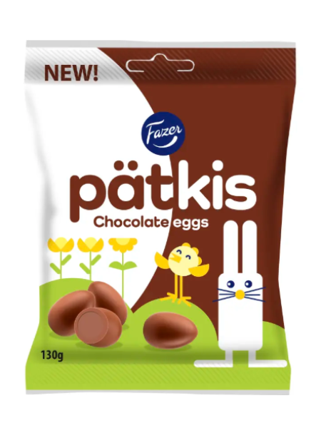 Пасхальные шоколадные яйца Fazer Pätkis 130г