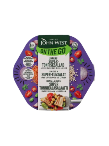 Индийский салат из тунца John West On The Go 220 г с кускусом и чечевицей