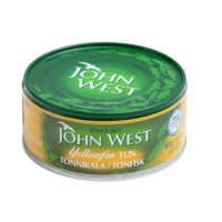 Резанный желтоперый тунец John West в подсолнечном масле 160 г/112 г