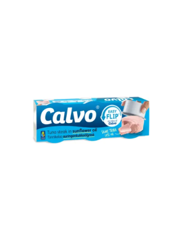 Тунец в масле Calvo Tonnikala Auringonkukkaöljyssä Msc 3X65/52г
