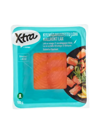 Филе лосося холодного копчения Xtra kylmäsavulohisiivu 100 г