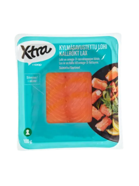 Филе лосося холодного копчения Xtra kylmäsavulohisiivu 100 г