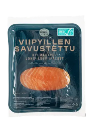 Ломтики лосося холодного копчения Herkku Viipyillen kylmäsavustetut lohiviipaleet 120 г
