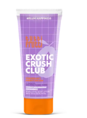 Крем для тела со сливой и кислотами  AHA+BHA+PHA Tutti Frutti Exotic Crush Club 200 мл