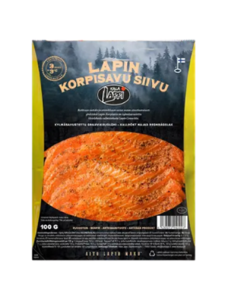 Радужная форель холодного копчения ломтик Kala-Lappi Lapin Korpisavu kylmäsavustettu kirjolohisiivu 100 г