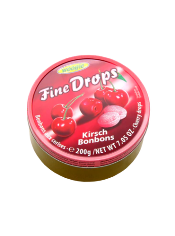 Леденцы со вкусом вишни Woogie Fine Drops 200г