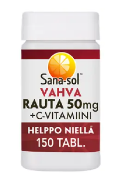 Препарат железа  и витамина С Sana-sol Vahva Rauta 50mg +C 150 т