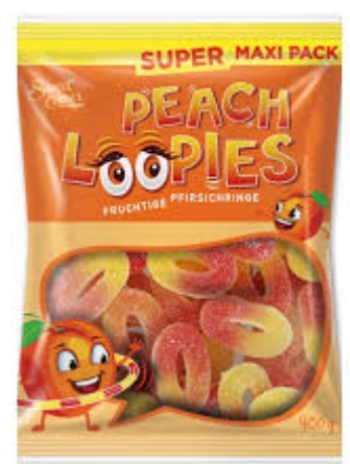 Жевательные колечки Sweet Corner Peach Loopies 400 г персик