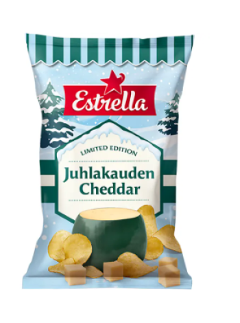 Сырные чипсы Estrella Festive Cheddar Chips 250 г