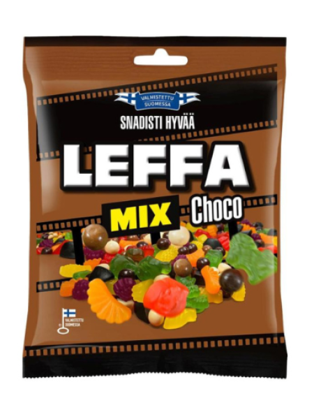 Смесь жевательных конфет с фруктовым вкусом и шоколадом Finlandia Leffa Mix Сhoco 100 г