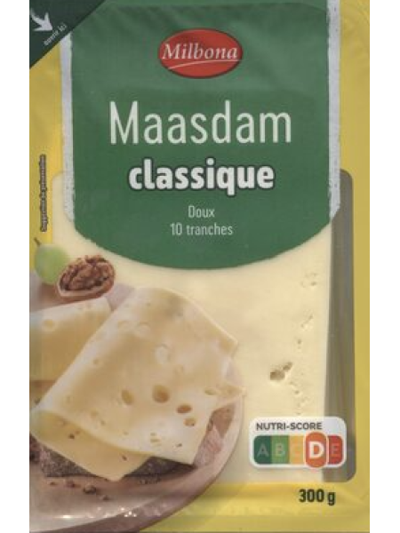 Сыр сливочный Milbona Maasdaamer 400г