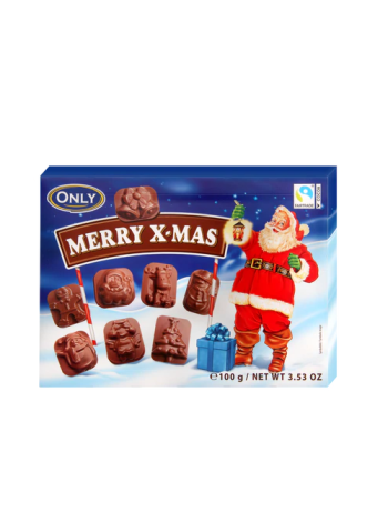 Фигурки из молочного шоколада ONLY Merry X-mas 100 г