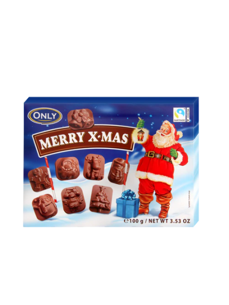 Фигурки из молочного шоколада ONLY Merry X-mas 100 г