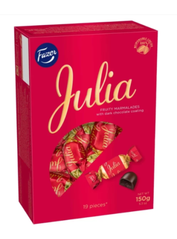 Конфеты Karl Fazer Julia из темного шоколада с мармеладом 150 г