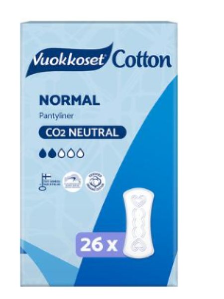 Ежедневные прокладки Vuokkoset Cotton Normal Panty Cover 26 шт