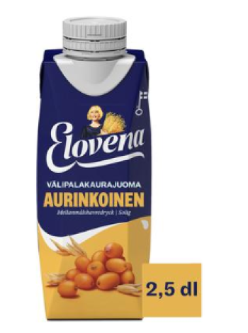 Овсяное молоко с витамином С Elovena aurinkoinen välipalajuoma 2,5дл
