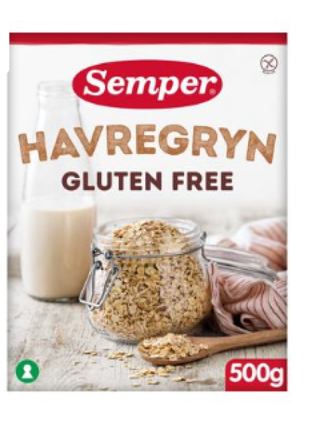 Овсяная каша без глютена Semper Gluteeniton Kaurahiutale 500г