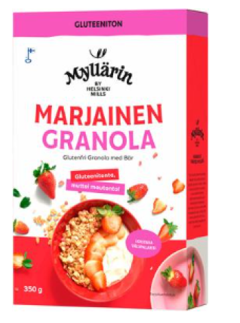 Безглютеновые цельнозерновые мюсли Myllärin Gluteeniton Marjainen Granola 350г