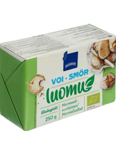 Сливочное органическое масло Rainbow Luomuvoi 250г