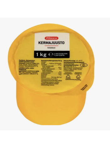 Сыр сливочный Pirkka juusto 1 кг 31% жирности
