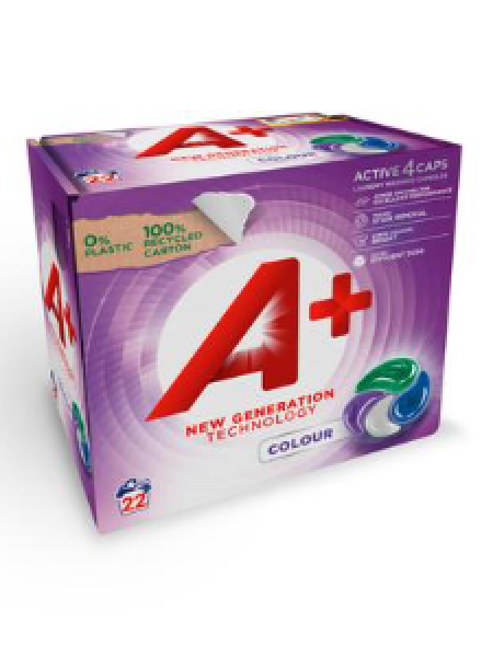 Капсулы для стирки цветных вещей A+ Active4 Caps 22 шт