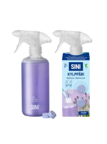 Чистящее средство для ванной комнаты SINI Kylppäri стартовый набор – флакон + 2 таблетки