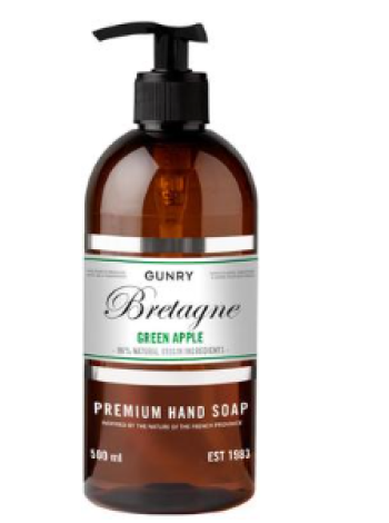 Мыло для рук Gunry Premium Green Apple 500 мл зеленое яблоко