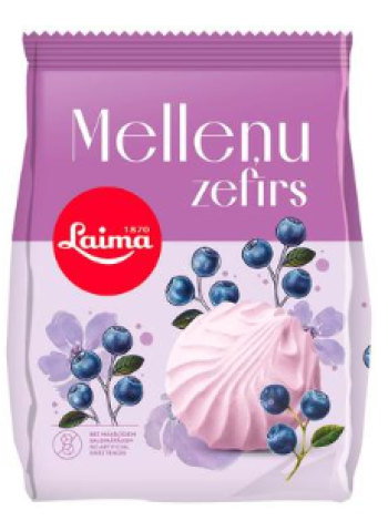 Зефир со вкусом лайма и черники LAIMA mustikamaitseline sefiir 200г