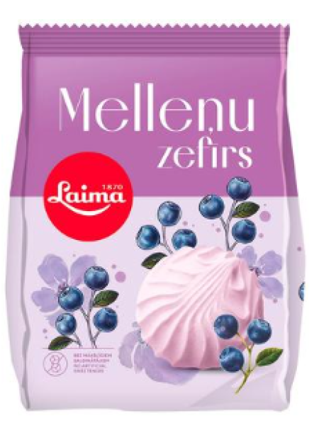 Зефир со вкусом лайма и черники LAIMA mustikamaitseline sefiir 200г