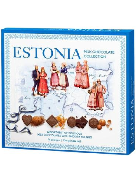 Ассорти конфет из молочного шоколада Pergale Estonia 114 г