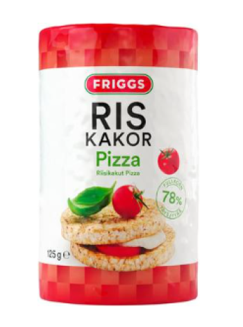 Рисовые лепешки со вкусом пиццы Friggs pizza riisikakku 125г