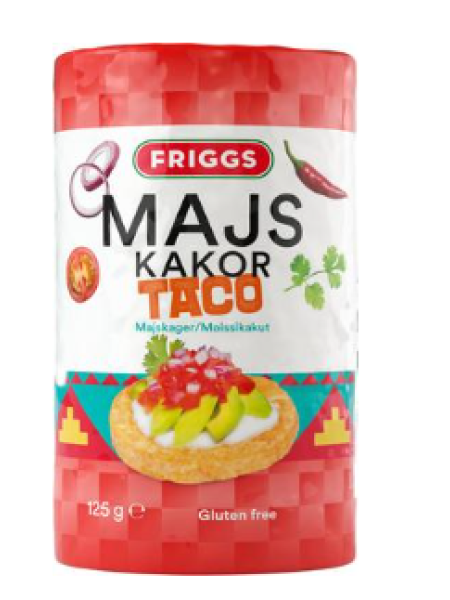 Кукурузные лепешки Friggs Gluteeniton Taco Maissikakku 125г