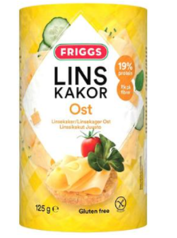 Чечевичные лепешки со вкусом сыра Friggs Gluteeniton Juusto Linssikakku 125г