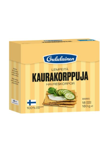 Хлебцы OULULAINEN Kaurakorppuja 180 г овсянка