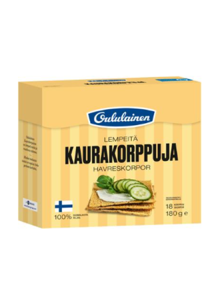 Хлебцы OULULAINEN Kaurakorppuja 180 г овсянка