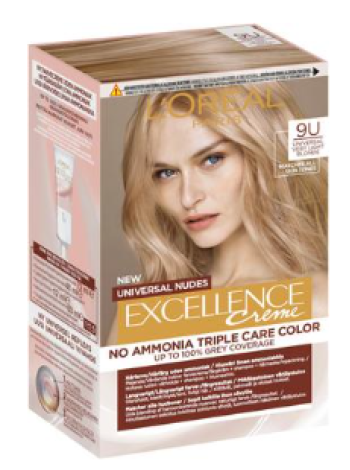 Универсальная стойкая краска для волос L'Oréal Paris Excellence Universal Nudes 9U  Very Light Blonde без аммиака